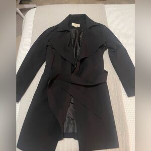 Michael Kors black trench coat with belt